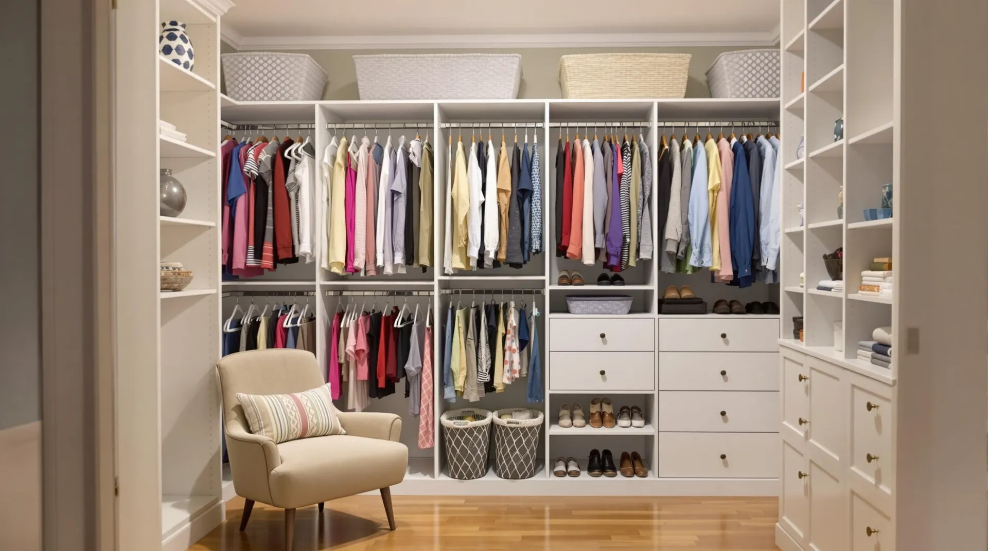 Classic walk-in closet